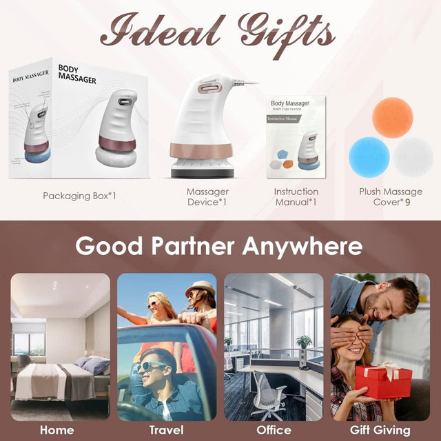 Body Sculpting Machine, Cellulite Massager with 9 Skin Friendly Washable Pads,Electric Beauty Sculpt Massager Cellulite Massager for Men and Women Belly Legs Arms