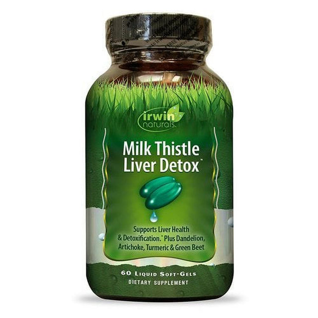 Irwin Naturals Vitamin Milk Thistle Liver Health & Detox, 60Ct, 2-Pack