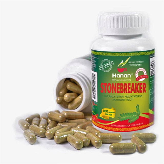 Hanan Chancapiedra Stonebreaker | 100% Natural | 100 Capsules | Aids in Promoting Normal Kidney Function Naturally