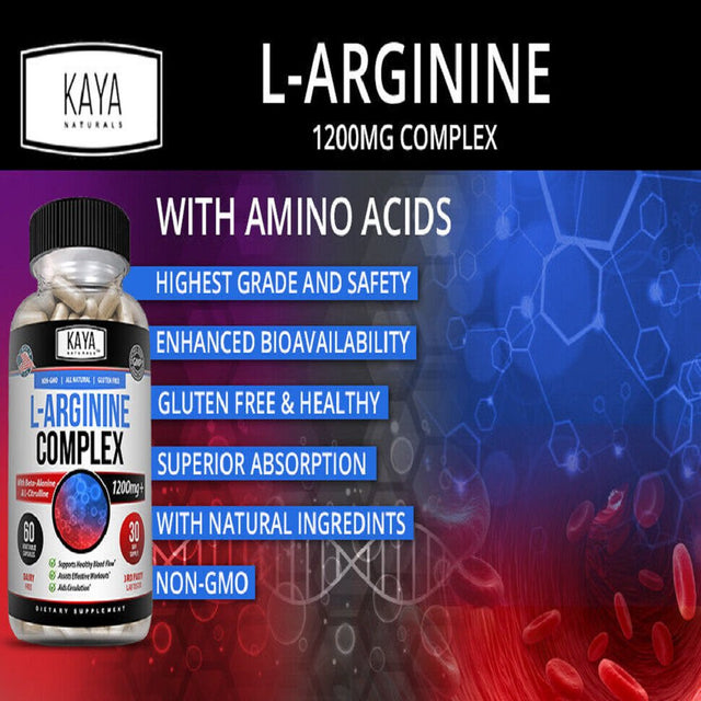 L-Arginine 60Ct, NO3, Nitric Oxide, Testosterone Booster, Libido, ED Support