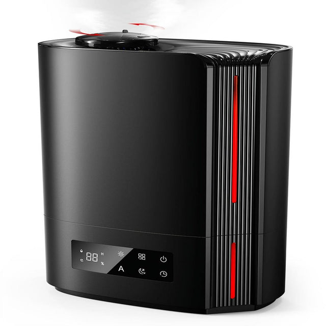 ALROCKET 6L Humidifier, Cool Mist Humidifiers for Bedroom Large Room Home,Top Fill, Smart Humidity Control,Oil Diffuser,Timer, Black