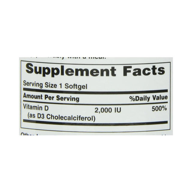 Nature'S Bounty Vitamin D3 50Mcg Softgels 150Ct, 2-Pack