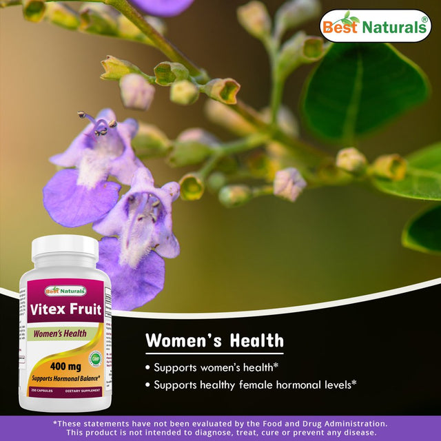 3 Pack Best Naturals Vitex Fruit 400 Mg 250 Capsules