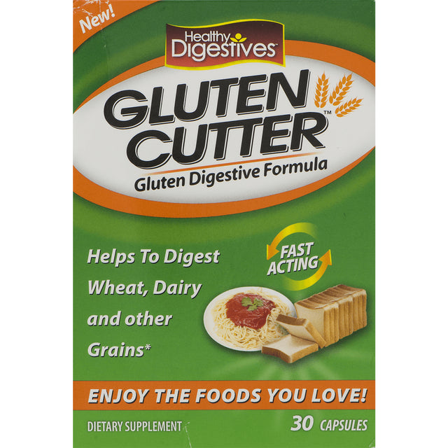 Healthy Digestives Gluten Cutter Dietary Supplement, 30 Capsules