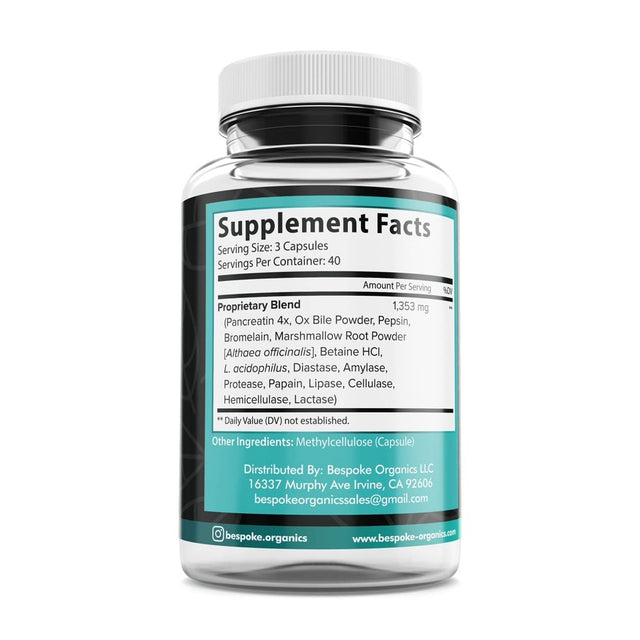 Karian Health Digestive Enzymes Booster for Ultimate Gut Health Support with Pancreatin,Ox Bile ,Bromelain ,Marshmallow ,Pepsin and Others for Better Digestion and Lactose Absorption 120 Veg Capsules