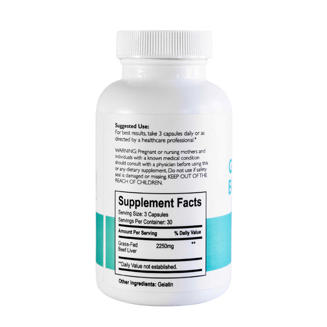 Grass Fed Beef Liver Capsules, Desiccated Liver Supplement for Women