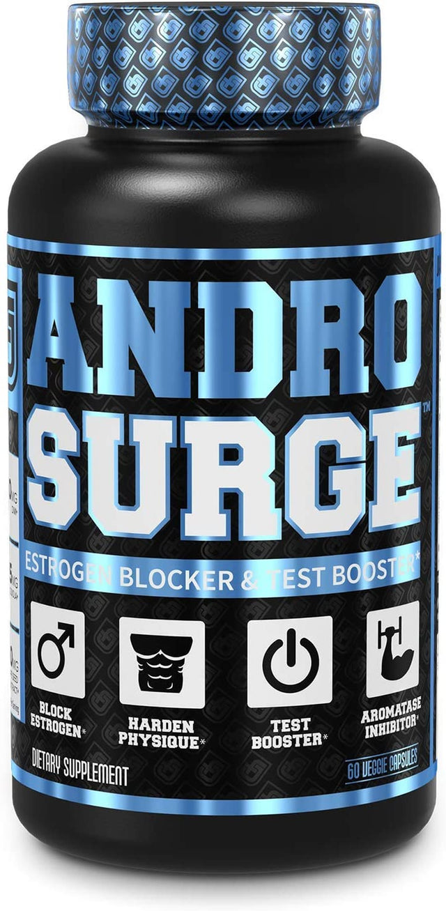 Jacked Factory N.O. XT Nitric Oxide Supplement, Build-Xt Muscle Builder, & Androsurge Estrogen Blocker for Men