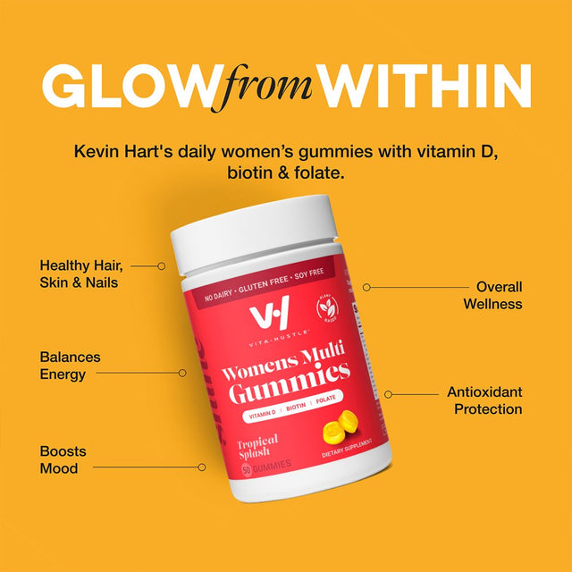 Kevin Hart'S Vitahustle Women'S Multivitamin Gummy Supplement, Female Health & Immune Support, 50 Count
