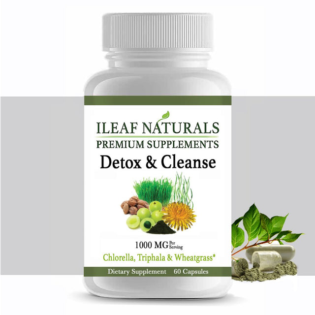 Ileaf Naturals Detox & Cleanse with Organic Triphala - 60 Veggie Capsules