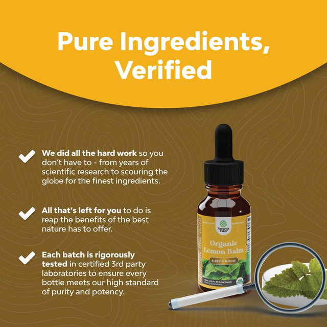 Lemon Balm Extract for Immune Support - Organic Lemon Balm Tincture for Mood Support and Digestive Health for Adults and Kids - Vegan Non-Gmo Lemon Balm Oil for Enhanced Relaxation and Concentration