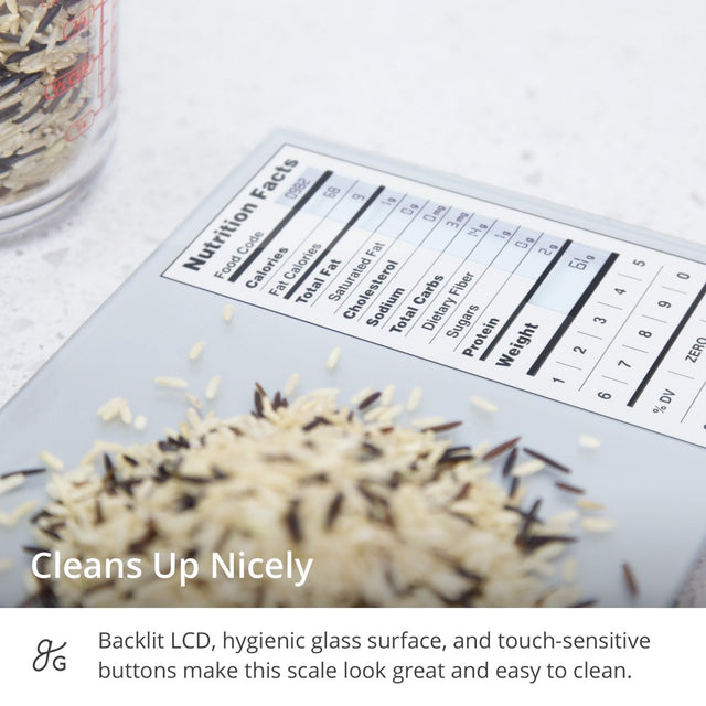 Greater Goods Nutrition Food Scale, Perfect for Weighing Nutritional Meals, Calculating Food Facts, and Portioning Snacks