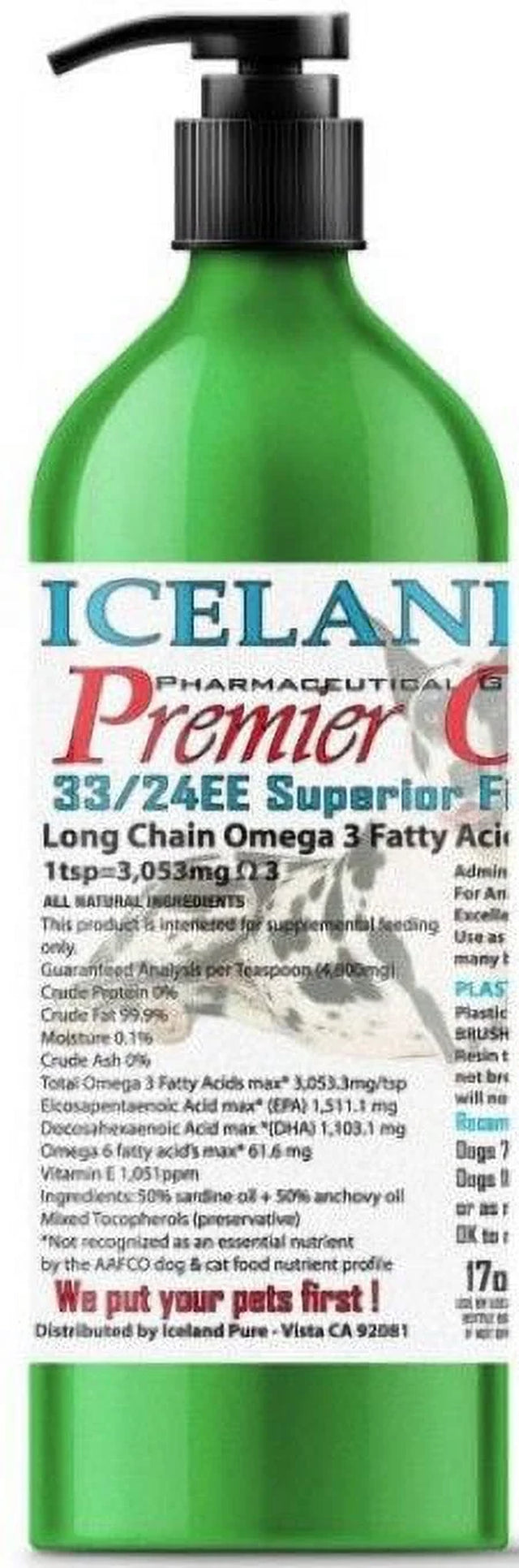 Iceland Pure Health Enhancing Omega Oil for Large Dogs, 17 Oz