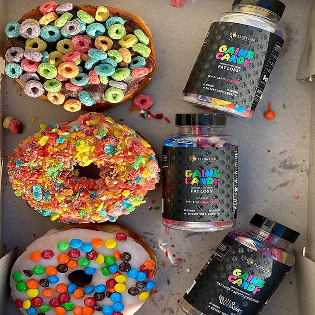 Alpha Lion Gains Candy, Upgrade Workout Performance & Endurance, 60 Capsules DHB Berberine - Glucovantage