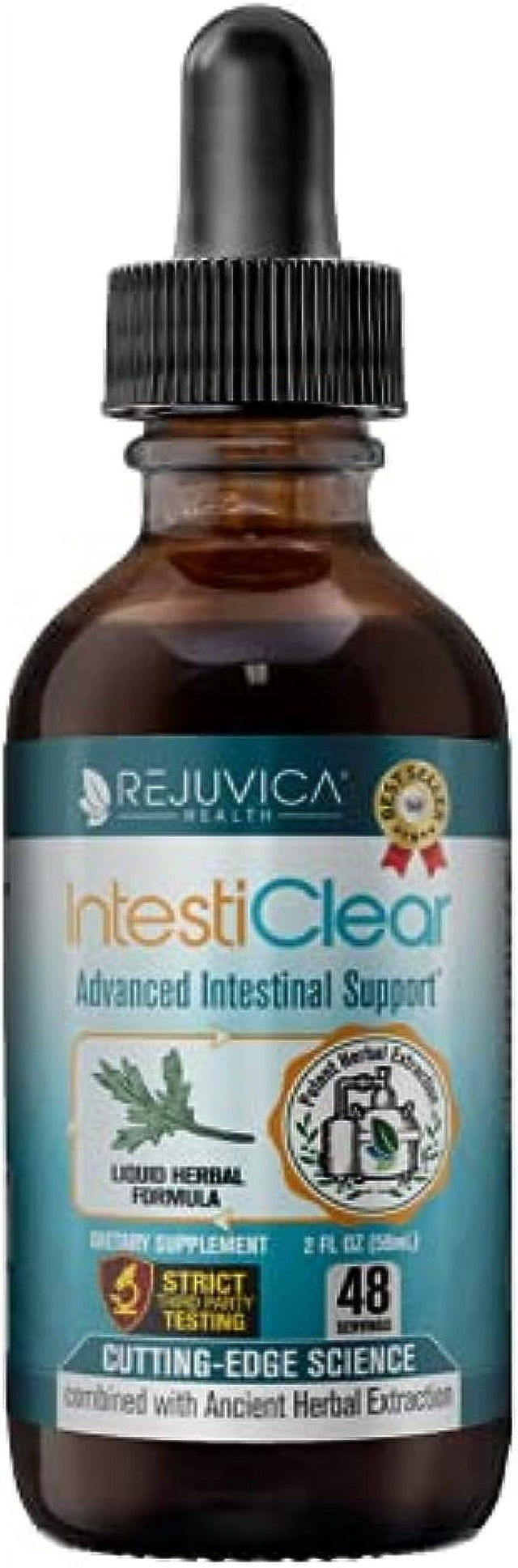 Intesticlear - Advanced Intestinal Cleanse Support for Humans - All-Natural Liquid Formula for 2X Absorption - Bonus Liver Support - Wormwood, Black Walnut, Ginger and More