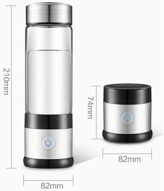 High Concentration Hydrogen-Rich Water Cup SPE Ion Membrane Alkaline Water Purifier Micro-Electrolysis Water Glass 350Ml