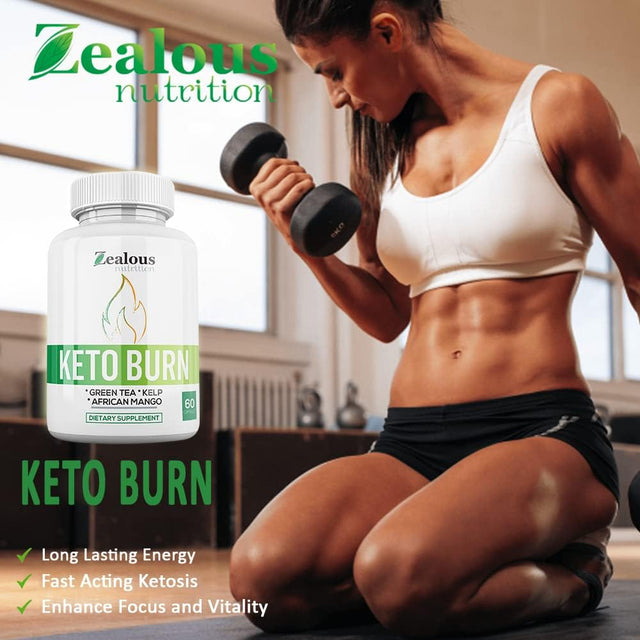 Keto Burn Diet Capsules + Apple Cider Vinegar - Max ACHV Advanced Energy Formula W/Green Tea, Ketones, Kelp - Blend to Support Metabolism, Boosts Ketosis and Enhances Focus, for Men and Women, 60 Cap