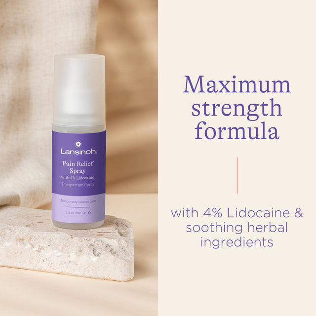 Lansinoh 4% Lidocaine Perineal Spray, Pain Relief, 3.5 Ounces