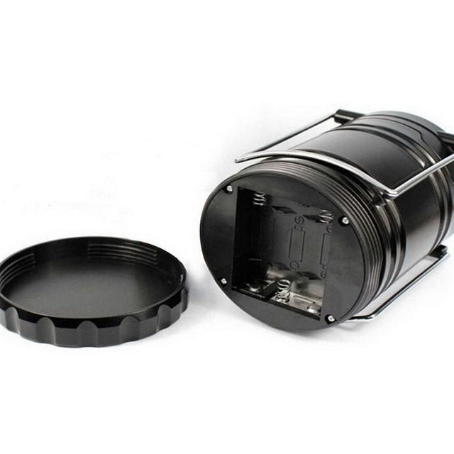 LED Collapsible Military Tac Lantern, Outdoor Rechargeable LED Flashlight Ultra Bright Collapsible Hand Lamp - Perfect Outdoor Survival Lamp (1Pc Set) (Black)