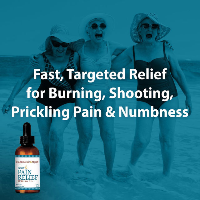 Frankincense & Myrrh Foot Pain Relief - Neuropathy Rubbing Oil, 2Fl Oz