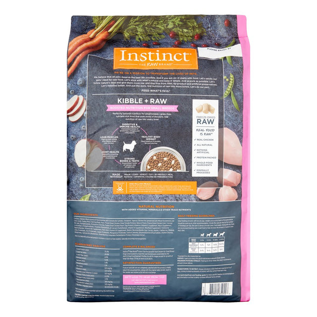 Instinct Raw Boost Small Breed Grain-Free Recipe with Real Chicken Natural Dry Dog Food by Nature'S Variety, 10 Lb. Bag