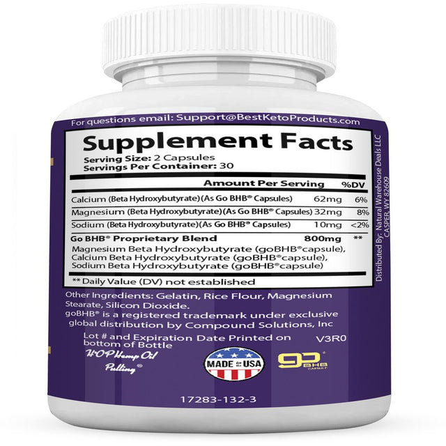 Kyto Fit Pills 800Mg, Kyto Fit Diet Pills Capsules BHB Supplement, Complete Ketogenic Diet for Beginners, BHB Ketones Slim Pills for Energy, Focus for Men Women