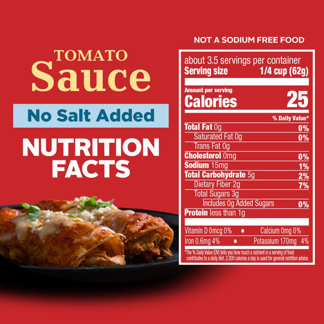 Hunt'S No Salt Added Tomato Sauce 8 Oz Can