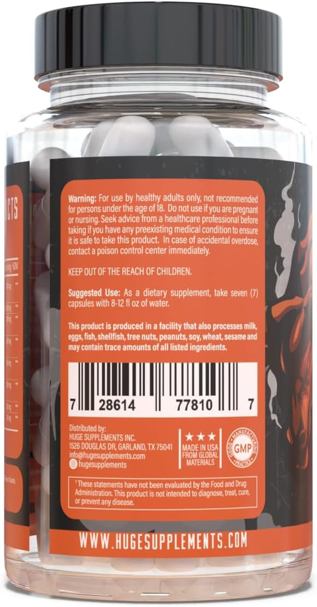 Huge Supplements Enhance - Natural Testosterone Booster for Men - Increase Strength, Size & Stamina - 240 Capsules