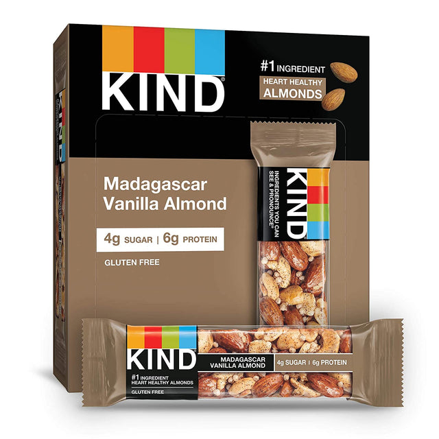 KIND Bars, Blueberry Vanilla & Cashew, Gluten Free, Low Sugar, 1.4Oz, 12 Count