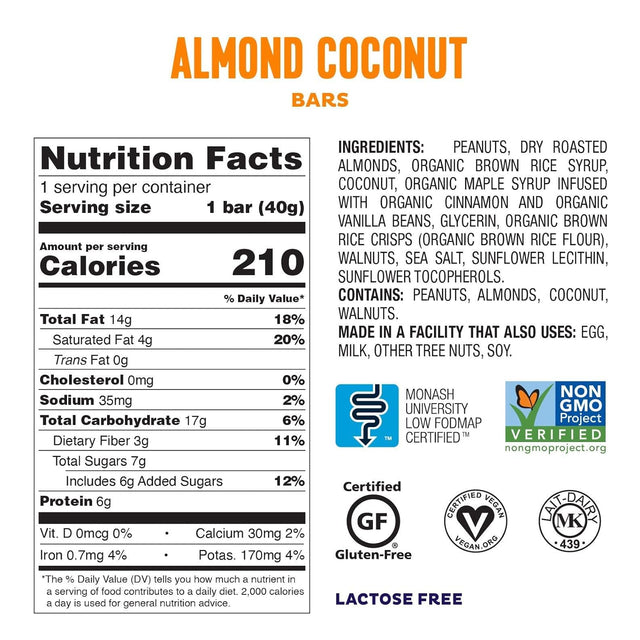 Fody Foods Vegan Protein Variety Nut Bars, All Flavors, 6G Protein per Bar, Low Fodmap Certified, Sensitive Recipe, Gut & IBS Friendly, 12 Count