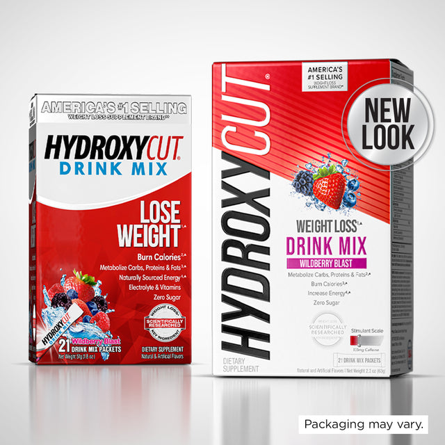 Hydroxycut Original Weight Loss Drink Mix Packets, Burn Calories, Increase Energy, 21 Ct