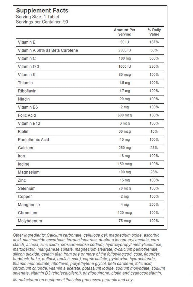 *DELETE* No Longer Manufacturing, Multivitamin, Itemid 15754177