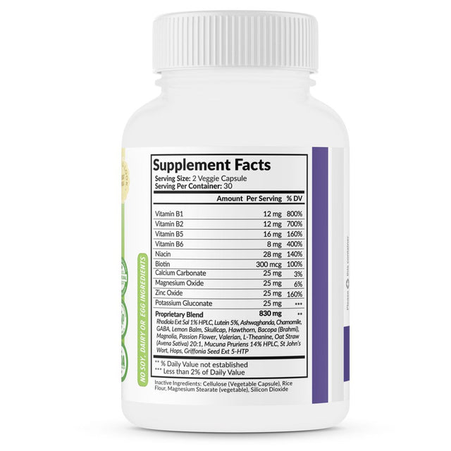 Inner Solace - Anxiety Relief Supplement – 3 Pack - Comprehensive Formula for Anxiety Relief & Stress Management in Men & Women – 60 Capsules - Made in USA – Money Back Guarantee.