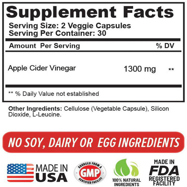 All Natural Weight Loss Supplement Stack - Apple Cider Vinegar Capsules – 1250Mg – White Kidney Bean Extract – 1200Mg - Weight Loss & Fat Prevention for Women & Men – US Made - 1 Month