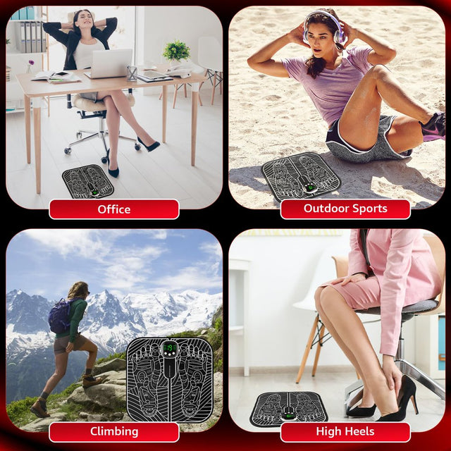 Dknyangive EMS Foot Massager with Remote Control, Feet-Massager-For-Plantar-Fasciitis, Neuropathy-Pain-Relief for Feet and Improved Circulation or Muscle Relaxation