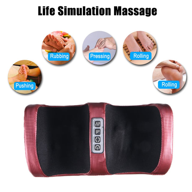 INTBASE Foot Massager with Heat,Chronic Nerve Pain Therapy Spa Gift Deep Kneading Rolling Massage for Leg Calf Ankle, Electric Shiatsu Foot Massager(Claret)
