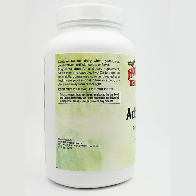 Holly Hill Health Foods, Acidophilus for Vaginal Inflammation and Digestive Disorders, Shelf Stable, 250 Capsules