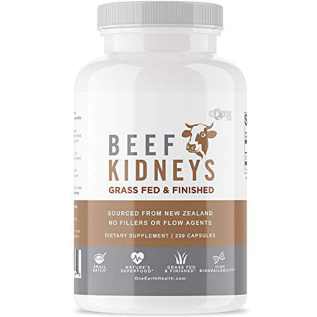 Grass Fed Beef Kidney Supplement - (200 Count) New Zealand Sourced for Kidney Support and DAO Health