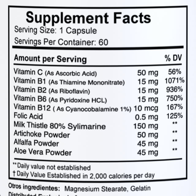 HALLIVER - Liver Health & Detox Support - Digestion and Cleanse - 60 Cap