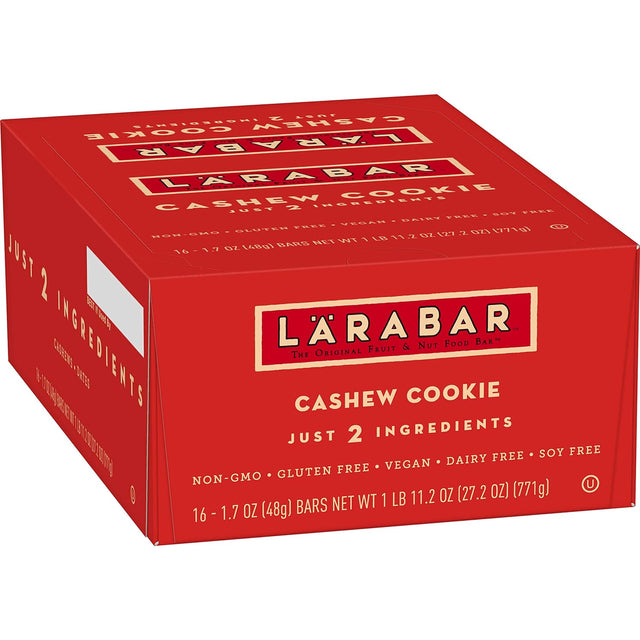 Larabar, Fruit & Nut Bar, Chocolate Coconut Chew, Gluten Free, Vegan (16 Bars) & Fruit & Nut Bar, Cashew Cookie, Gluten Free, Vegan, 1.7 Oz Bars (16 Count)