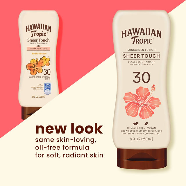 Hawaiian Tropic Sheer Touch Ultra Radiance Lotion Sunscreen SPF 30, 8Oz