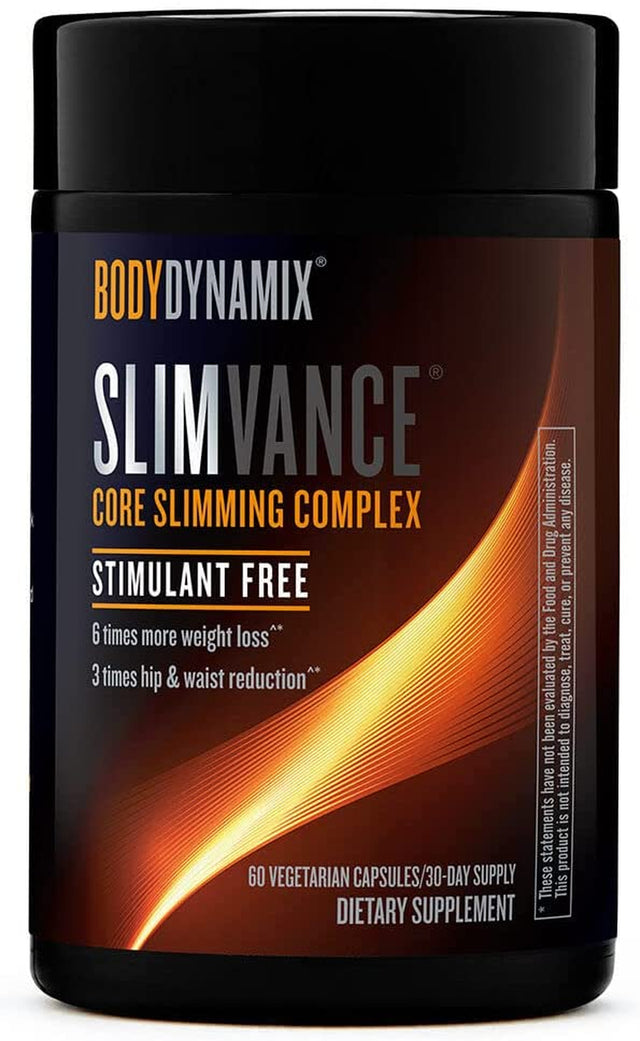 Slimvance Core Slimming Complex Supplements | Supports Reduction in Body Fat and Increased Energy | Achieve Weight Loss Goals | Stimulant Free, Vegetarian Formula | 60 Capsules
