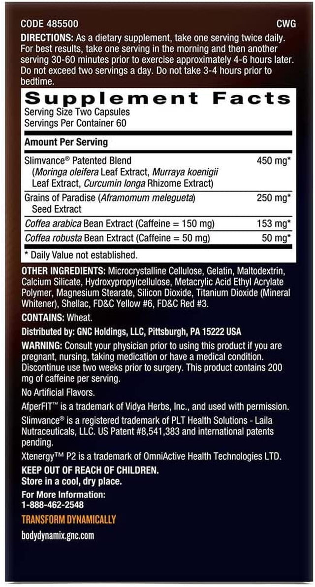 Slimvance XP Thermogenic Supplements | Supports Weight Loss and Fat Burning Goals | Energy and Mebolism Boost Formula | 120 Capsules