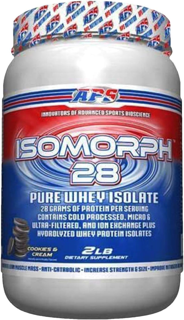 28 by APS Nutrition, Pure Whey Isolate Protein Powder Supplement, Cookies & Cream, 2 Lb