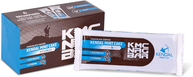 KMC NRG BAR: Kendal Mint Cake Recharged for Sports, Run, Hike, Cycle (Chocolate Coated, 6 X 50G)