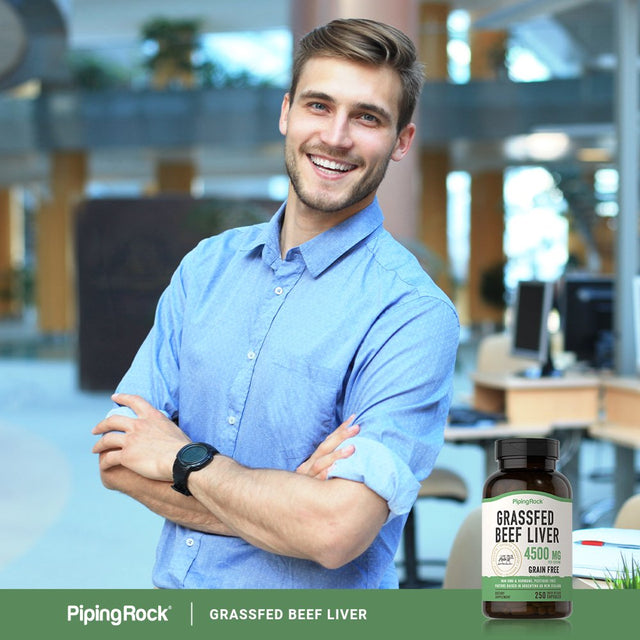 Grass Fed Beef Liver 4500 Mg | 250 Capsules | by Piping Rock