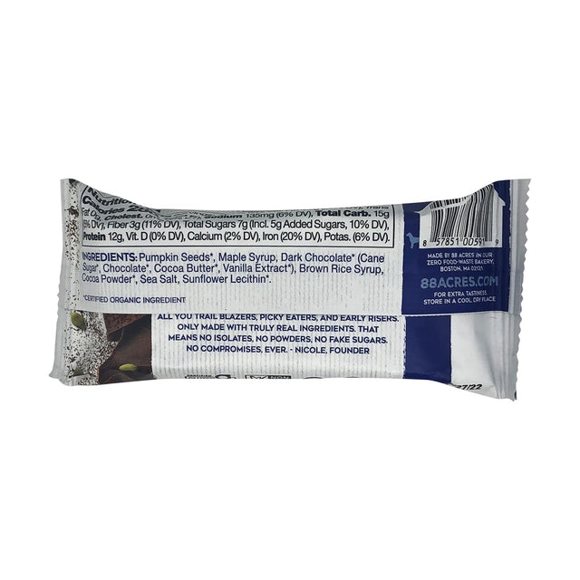 88 ACRES Dark Chocolate Brownie Seed Protein Bar, 1.9 OZ
