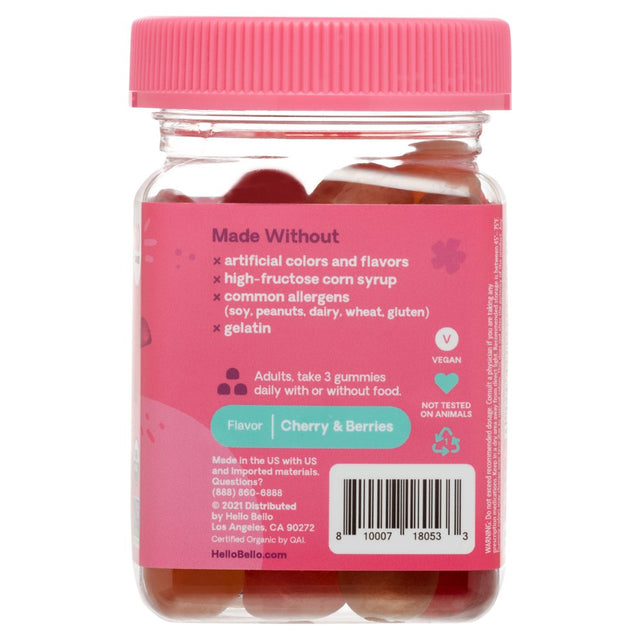 Hello Bello Organic Women'S Multi Vitamin Gummy, 60Ct