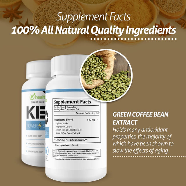 Keto Power Slim Cleanse & Detox Diet - Burn More Fat Faster by Purging Carb Gunk from Your Gut to Speed up Ketosis - Expel Waste and Toxins to Reduce Gut Size and Improve Metabolism - Cleanse Brand: H