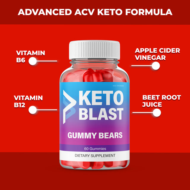Keto Blast Gummies for Weight Loss Keto Blast Gummy Bears Supplement (60 Gummies)