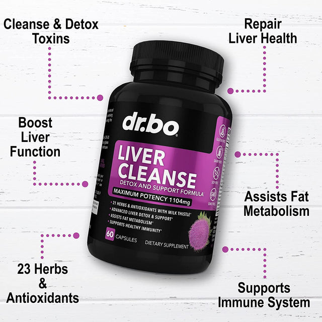 Kidney, Liver & Colon Cleanse Detox Support Supplement - Natural Bowel Cleanser Pills for Intestinal Bloating & Daily Constipation Relief - Help Bladder Control, Urinary Tract & Gallbladder Health